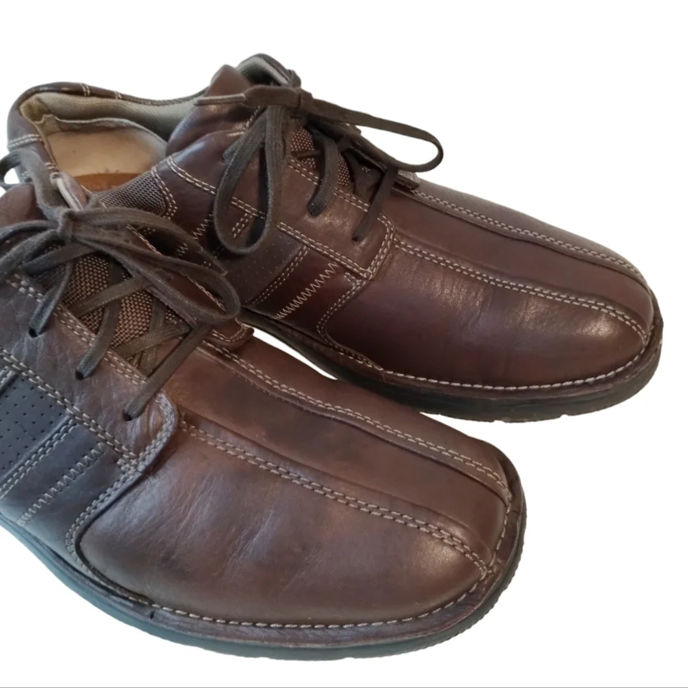 Clarks Leather Casual Oxford‎ Men's 10½ Brown